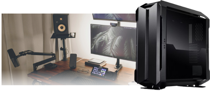 Photographie d'un bureau avec équipement de streaming