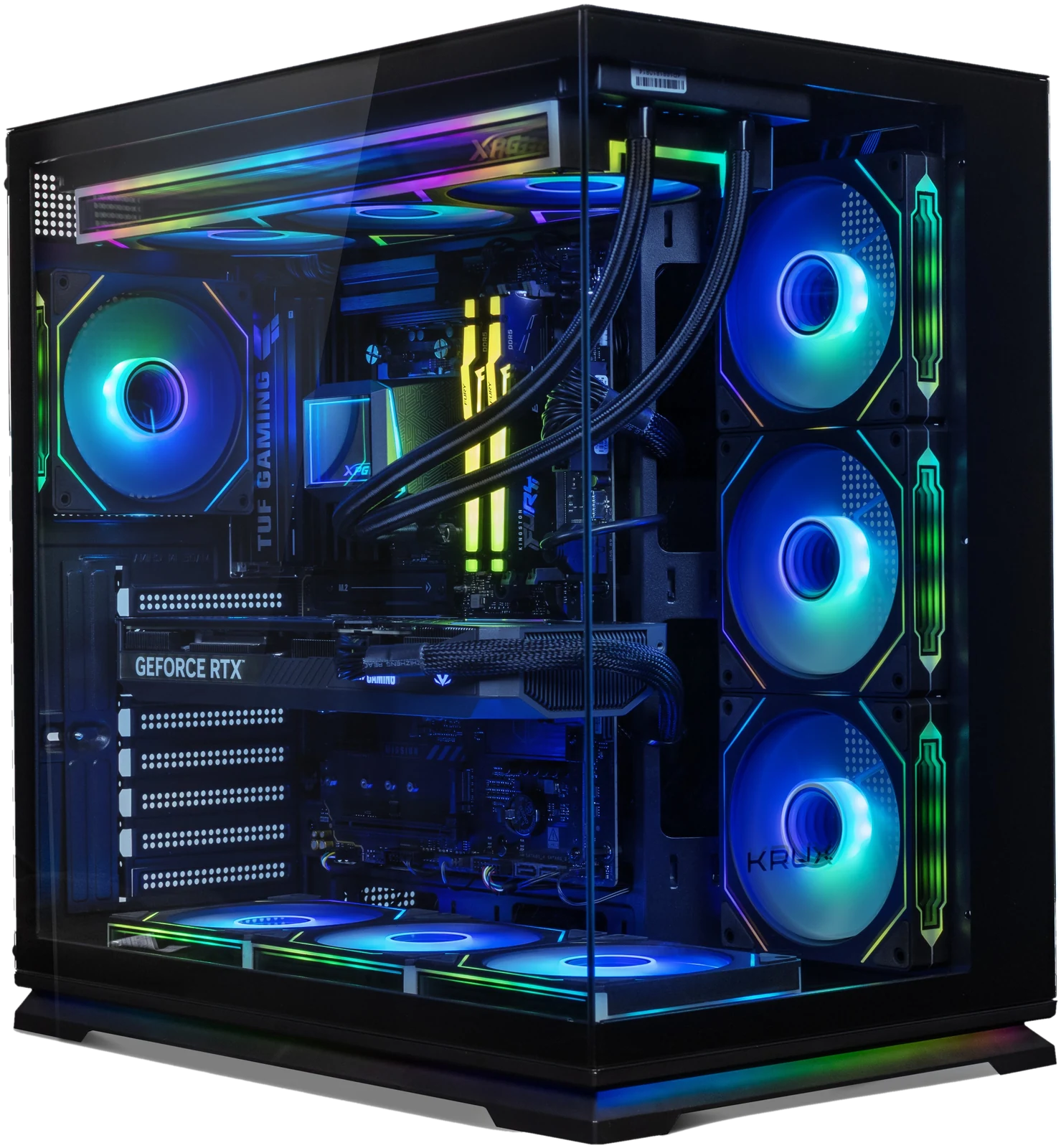 PC Gamer MYPC : boîtier vitré avec ventilateurs ARGB et carte graphique GeForce RTX